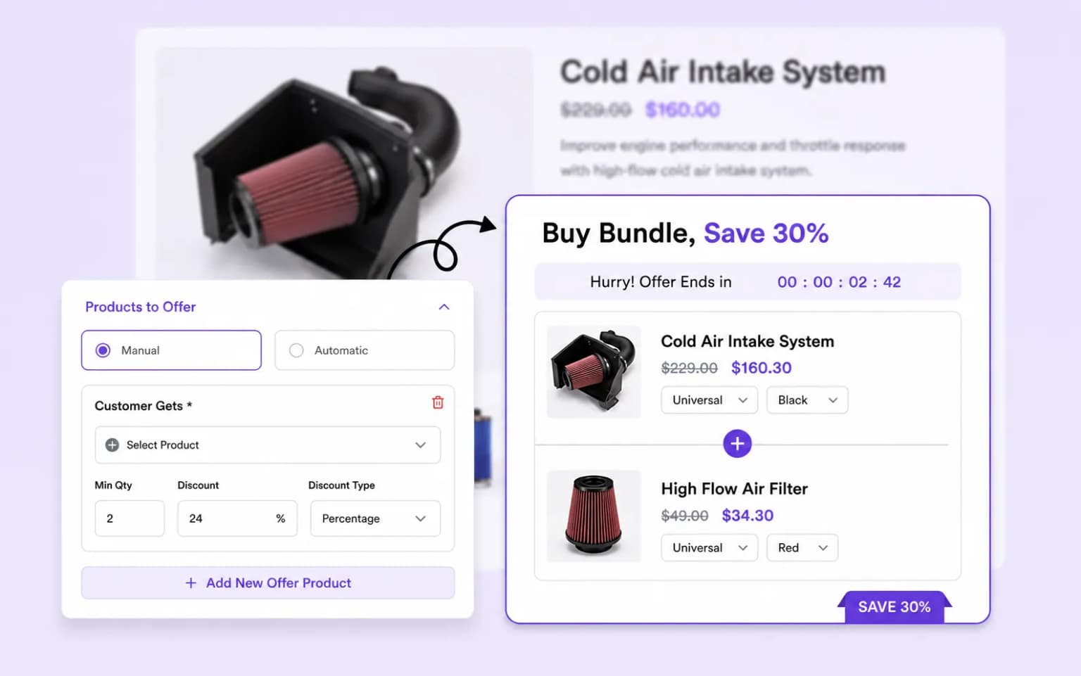 Selecting products to include in a bundle