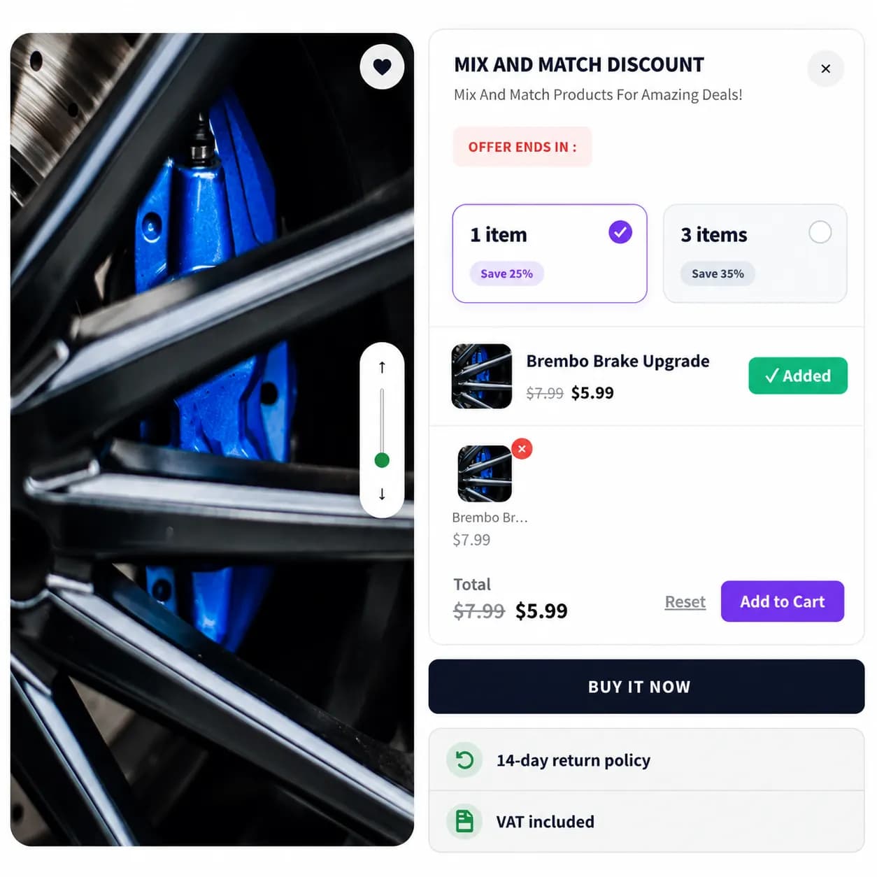 Mix and Match bundle storefront preview combining selected products into a discounted bundle offer