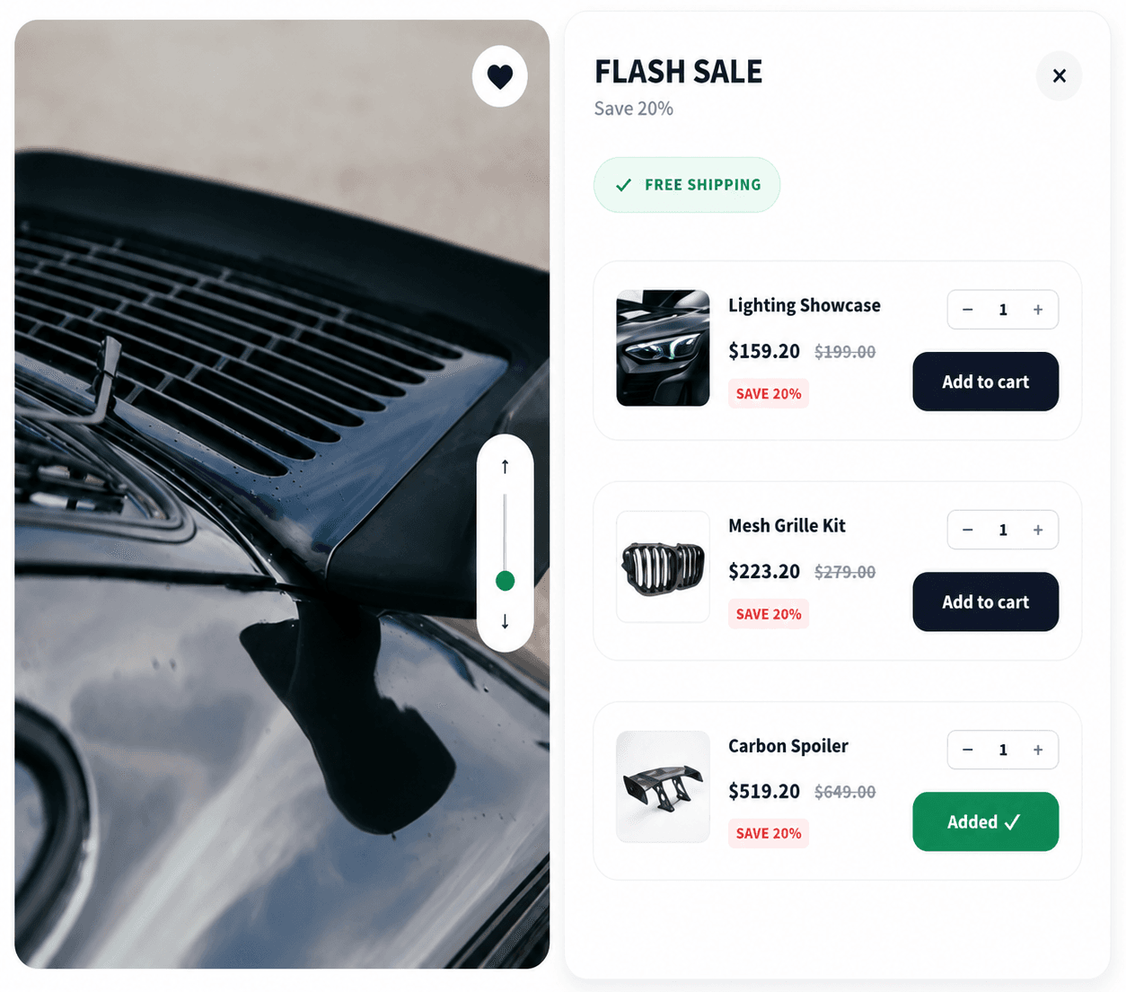Normal discount campaign preview on a Shopify product page