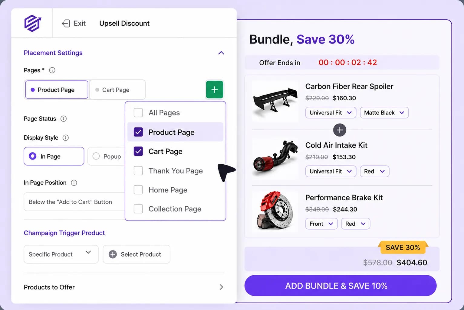 Create bundle discount campaign step